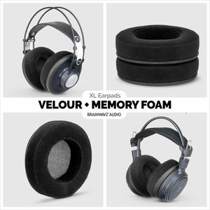 Oreillettes en mousse à mémoire de forme pour casque - rondes - velour -  Brainwavz Audio