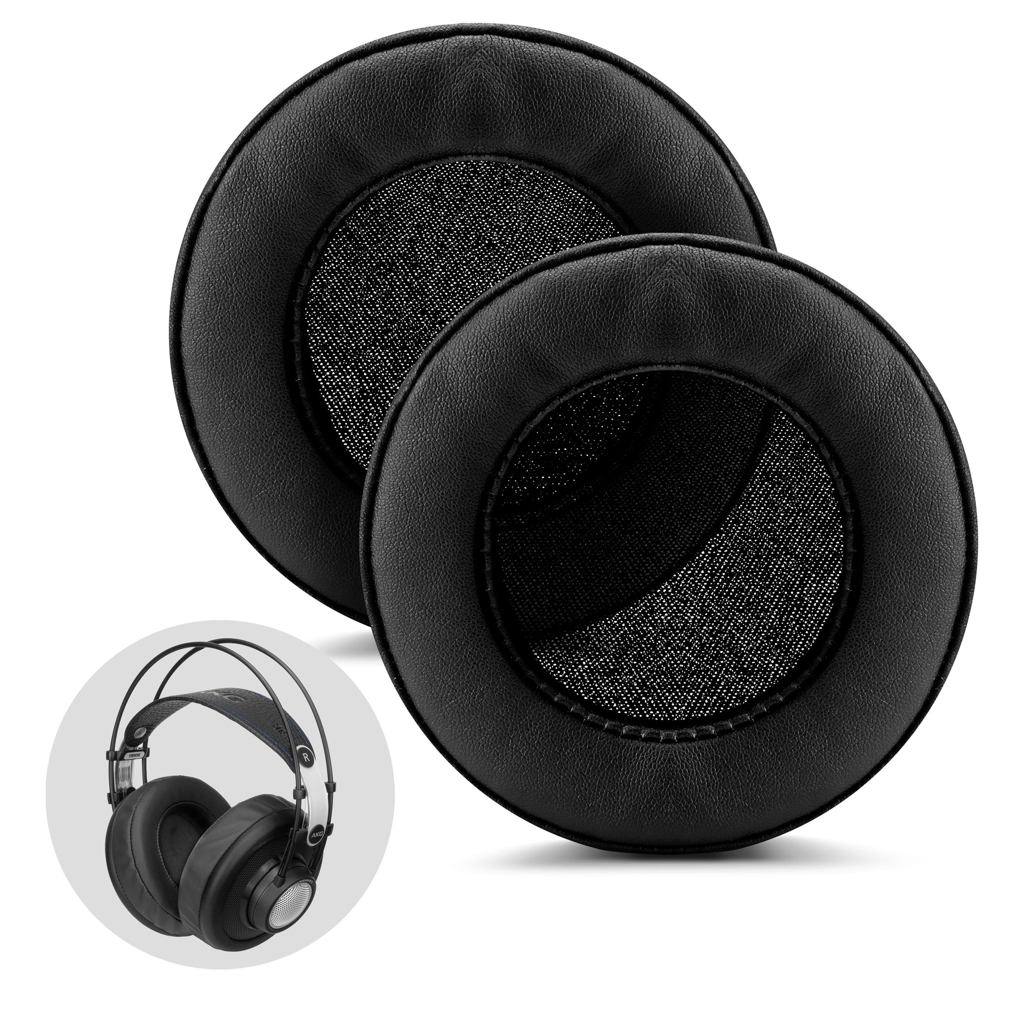 <transcy>Kopfhörer Memory Foam Ohrpolster - XL-Größe - PU-Leder (verschiedene Farben)</transcy>