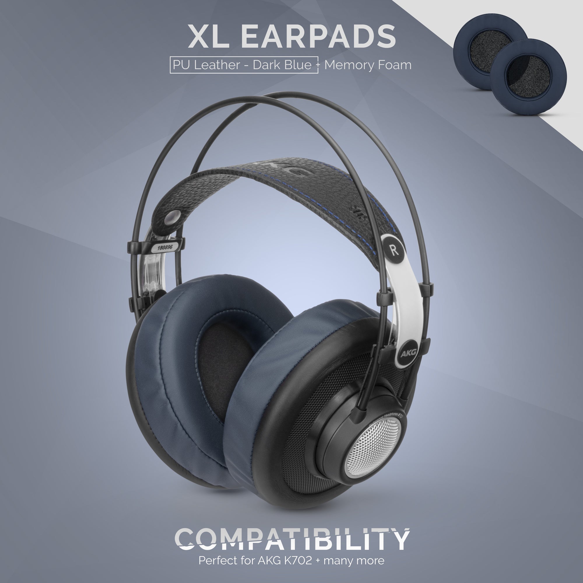 &lt;transcy&gt;Auricolari in memory foam per cuffie - Taglia XL - Pelle PU (vari colori)&lt;/transcy&gt;