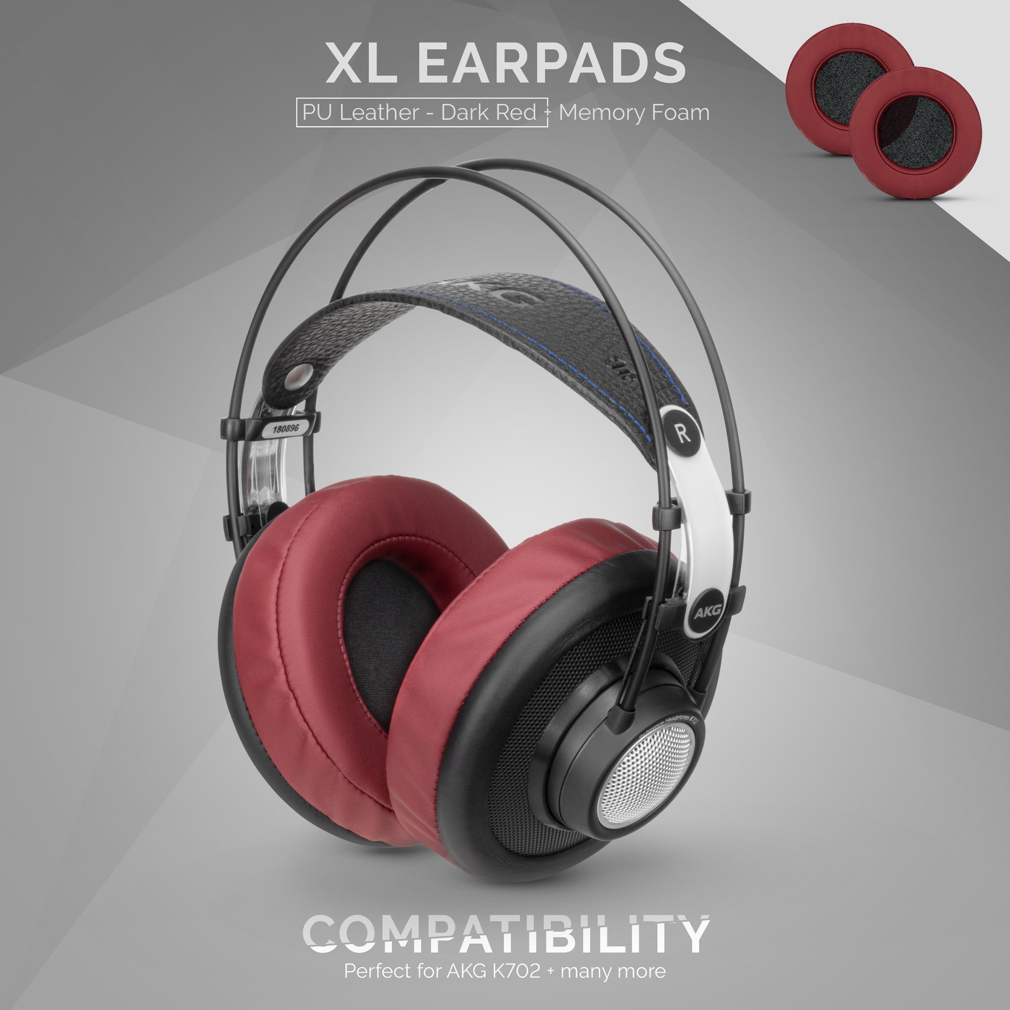 &lt;transcy&gt;Auricolari in memory foam per cuffie - Taglia XL - Pelle PU (vari colori)&lt;/transcy&gt;