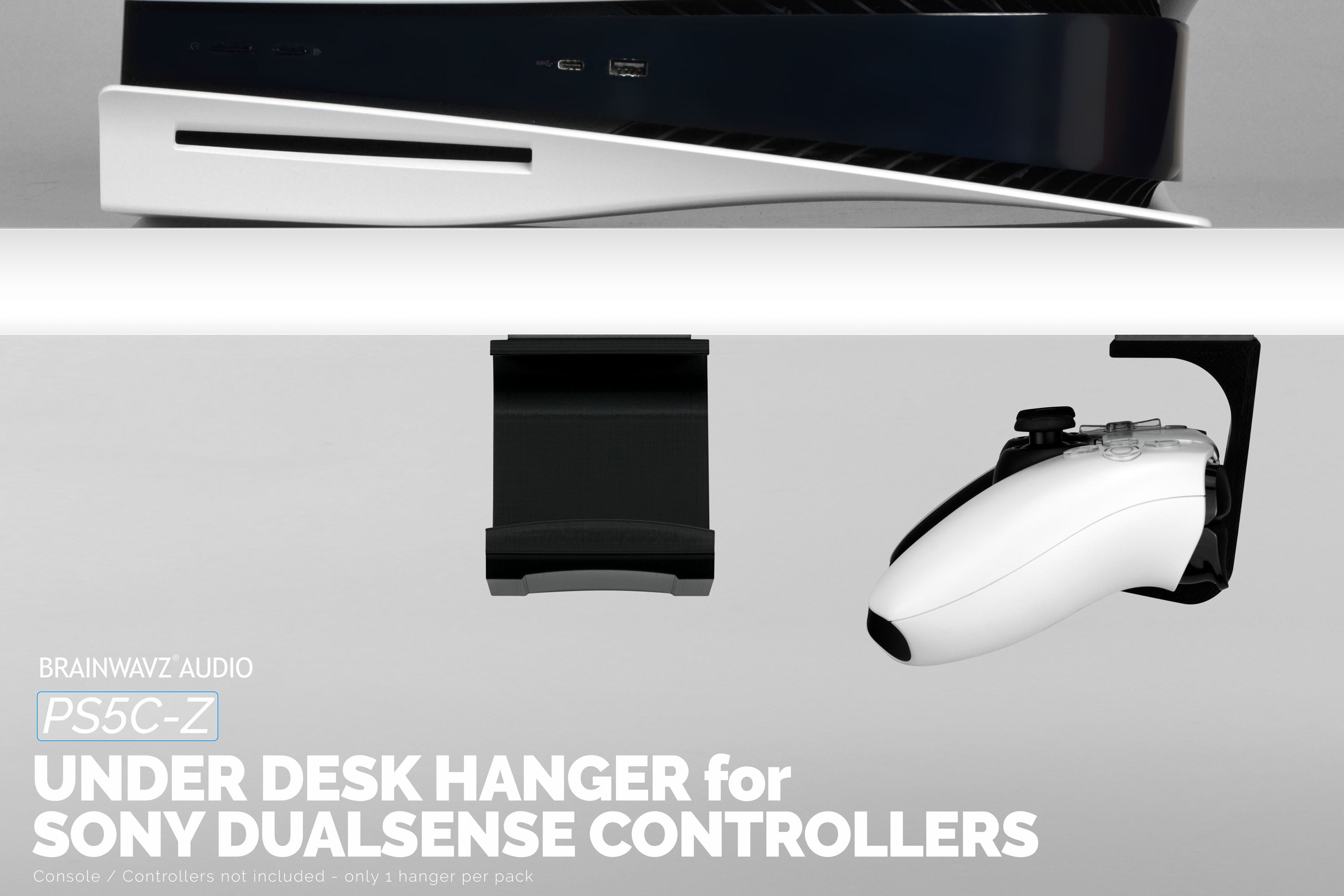 Under Desk Hanger Mount For PlayStation PS5 DualSense Game 