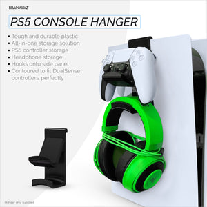 PS5 Game Controller & Headphone Hanger Console Mount for