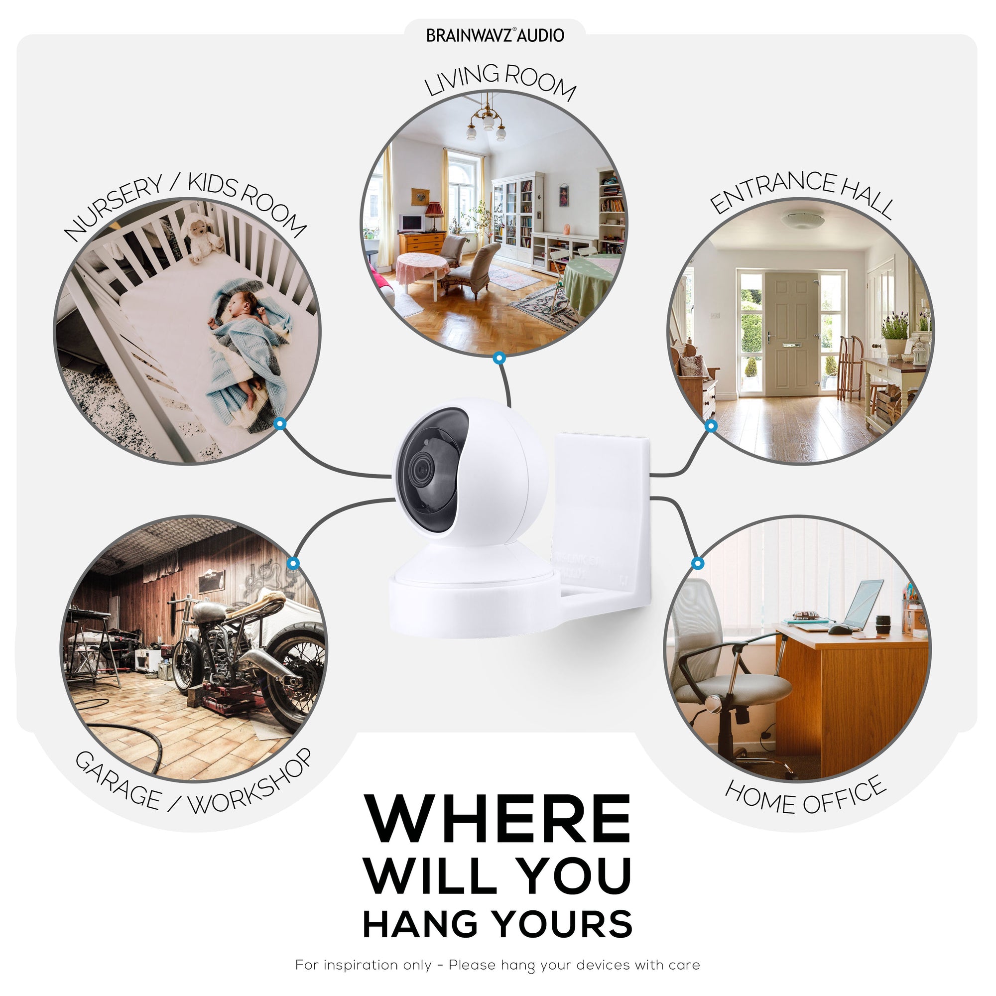 Reolink E1 Wall Mount, Works with E1 &amp; E1 Pro Cameras, Adhesive Holder, Easy to Install