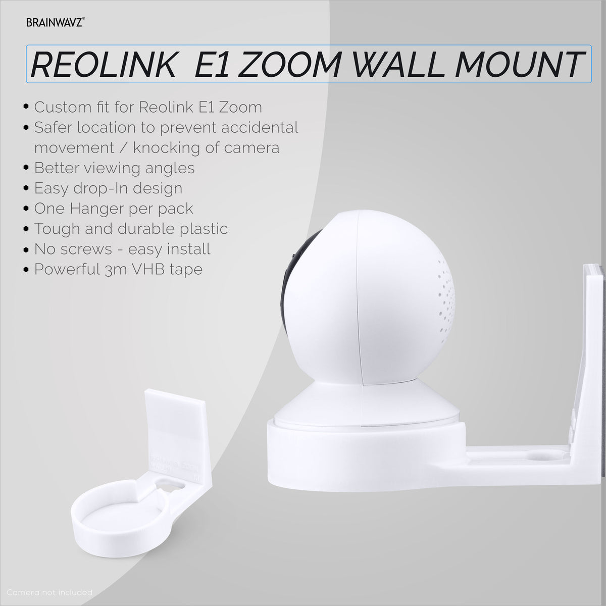 Wall Mount for Reolink E1 Zoom Security Camera - Easy to Install Adhes ...