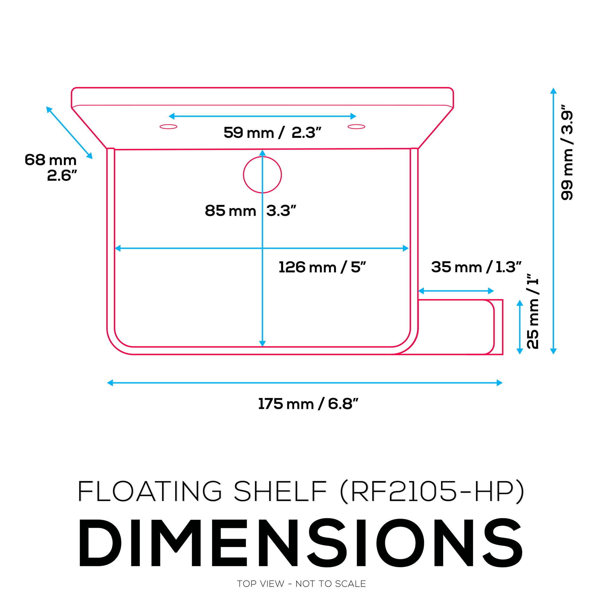 5” Small Floating Shelf with Headphone Hanger, Adhesive &amp; Screw In, For Bluetooth Speakers, Cameras, Plants, Toys, Books &amp; More By Brainwavz (RF2105-HP, White)