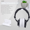 5” Small Floating Shelf with Headphone Hanger, Adhesive &amp; Screw In, For Bluetooth Speakers, Cameras, Plants, Toys, Books &amp; More By Brainwavz (RF2105-HP, White)