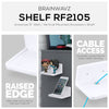 מדף צף קטן בגודל 5 אינץ', דבק והברגה, לרמקולי Bluetooth, מצלמות, צמחים, צעצועים, ספרים ועוד, מדפים קלים להתקנה (SHELF RF2105, לבן)