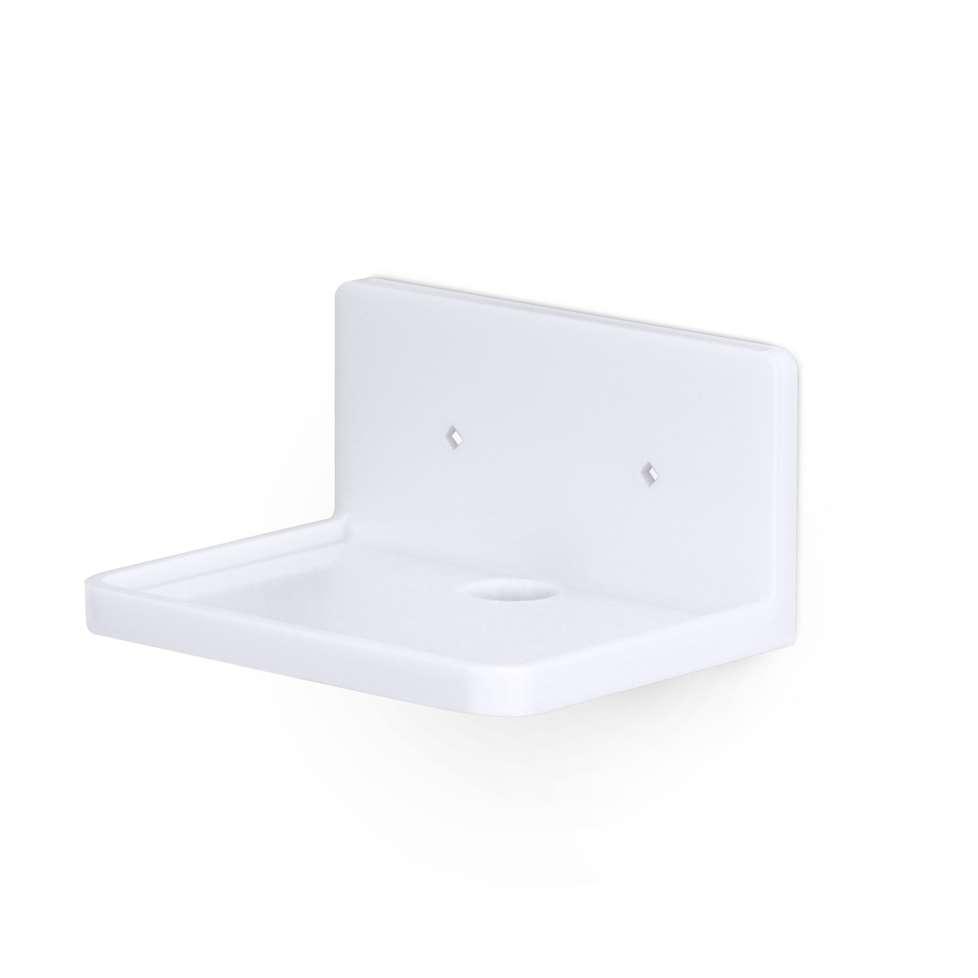 5” Small Floating Shelf, Adhesive &amp; Screw In, For Bluetooth Speakers, Cameras, Plants, Toys, Books &amp; More, Easy to Install Shelves (SHELF RF2105, White)