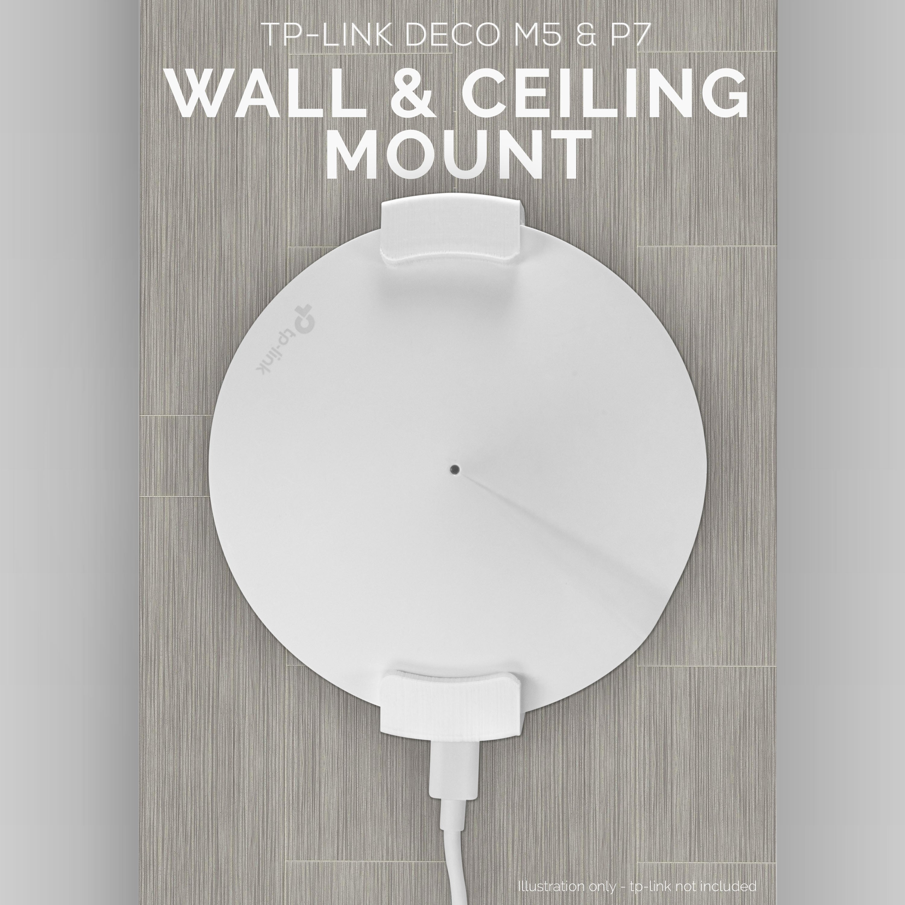 HOLACA Wall Mount Holder VHB Stick On for TP-Link Deco M5, TP-Link Deco HOLACA Wall Mount Holder VHB Stick On for TP-Link Deco M5, TP-Link Deco
