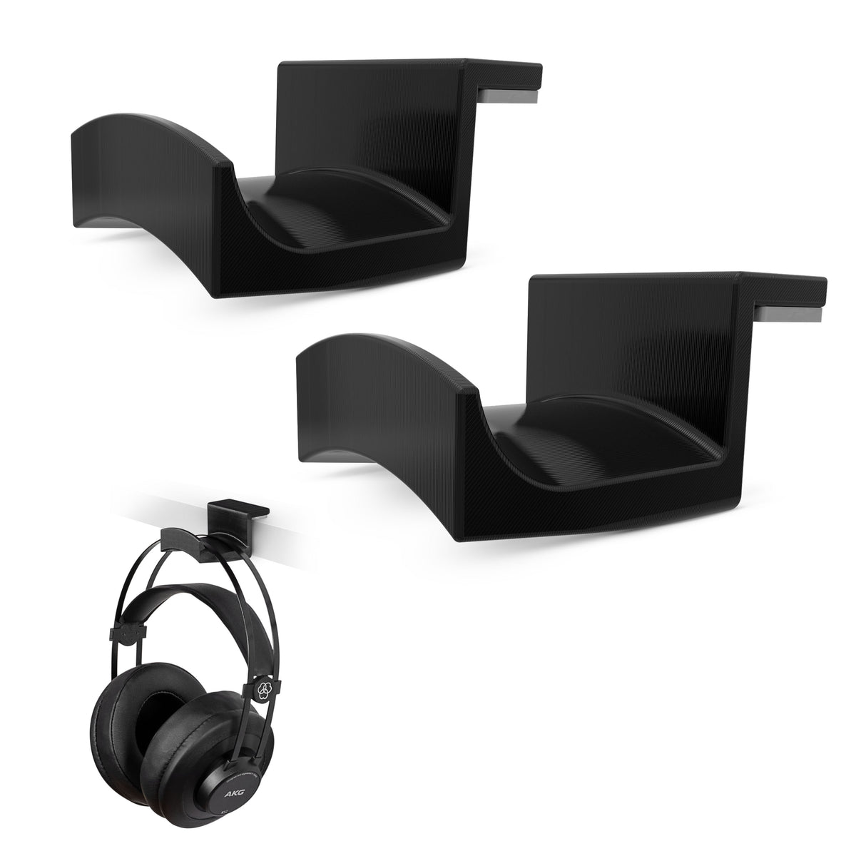 ROOST (2 Pack) Headphone Hanger Holder Adhesive Mount Easy To Inst