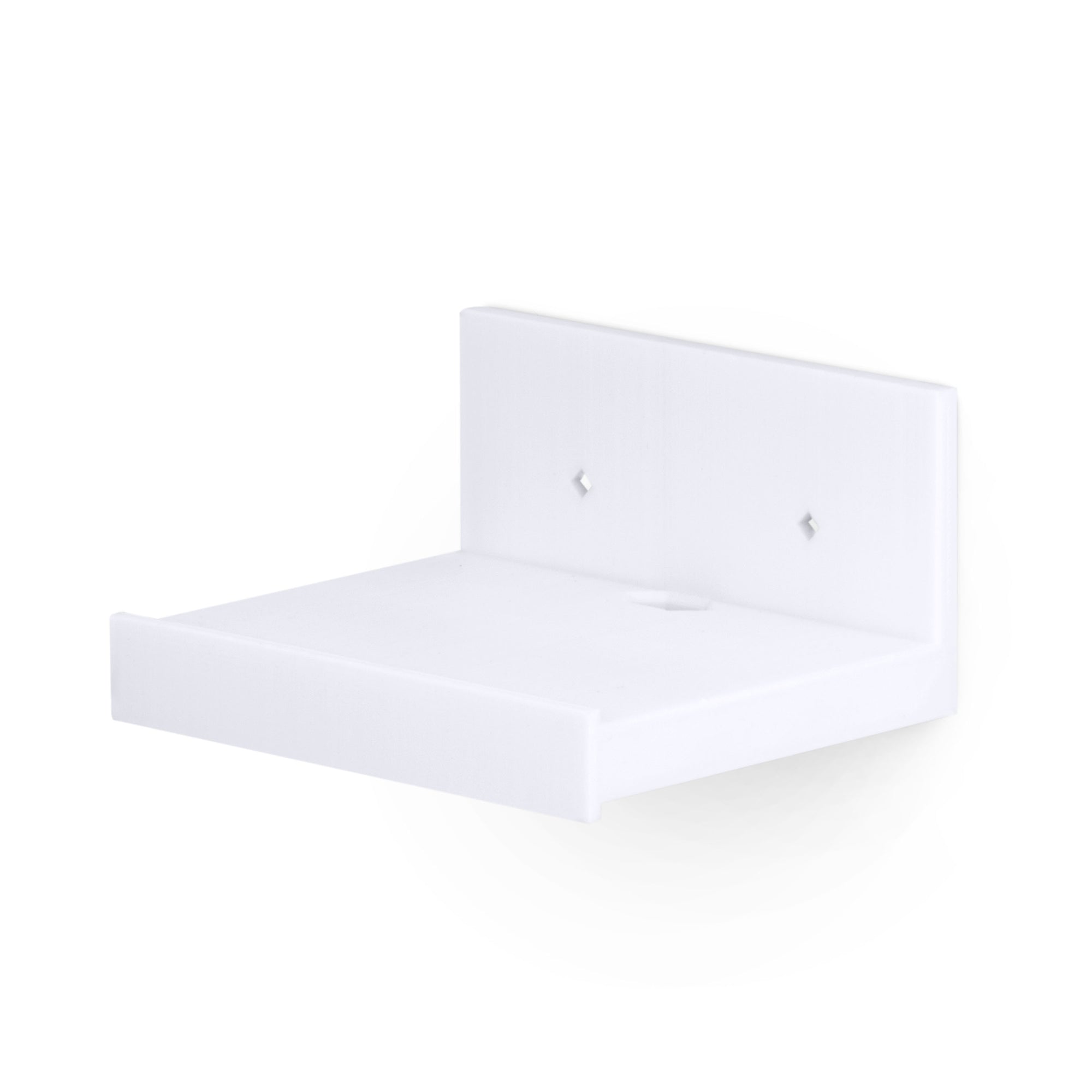 5” Small Floating Shelf, Adhesive &amp; Screw In, For Bluetooth Speakers, Cameras, Plants, Toys, Books &amp; More, Easy to Install Shelves (SHELF SF2105, White)