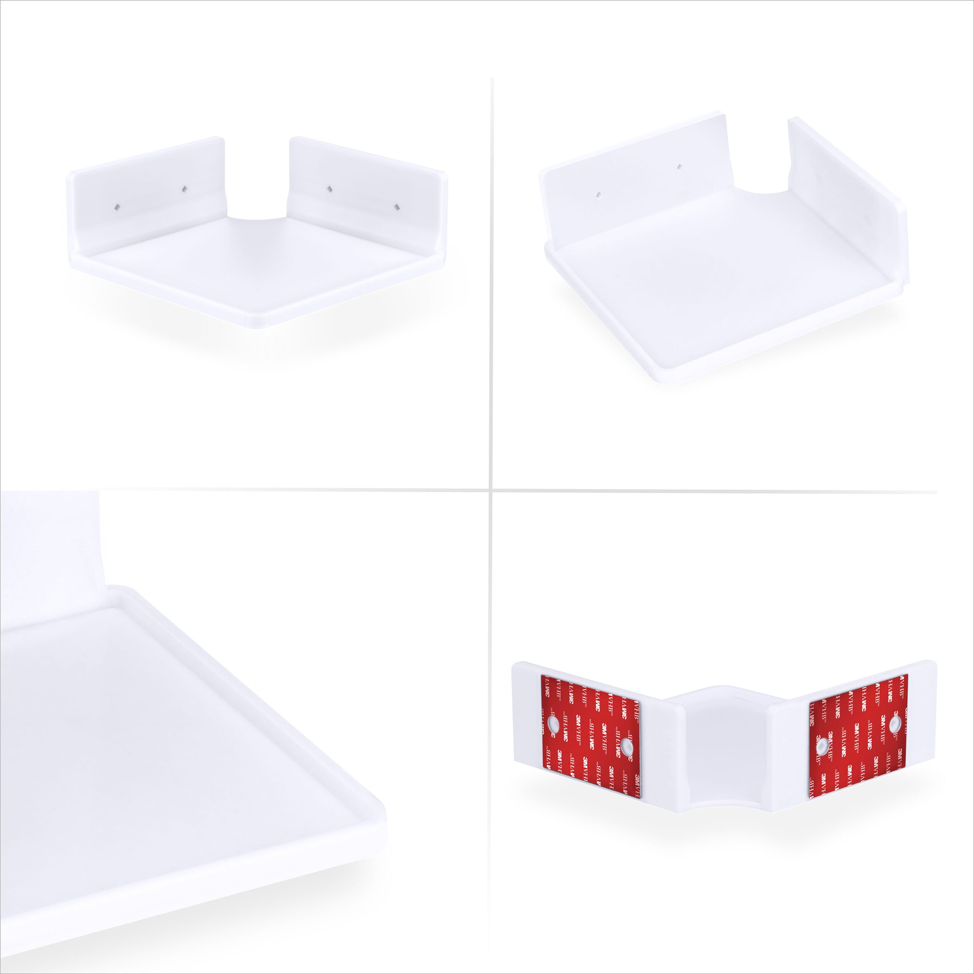 Small Adhesive Corner Floating Shelf for Security Cameras, Baby Monitors,  Speakers, Plants & More