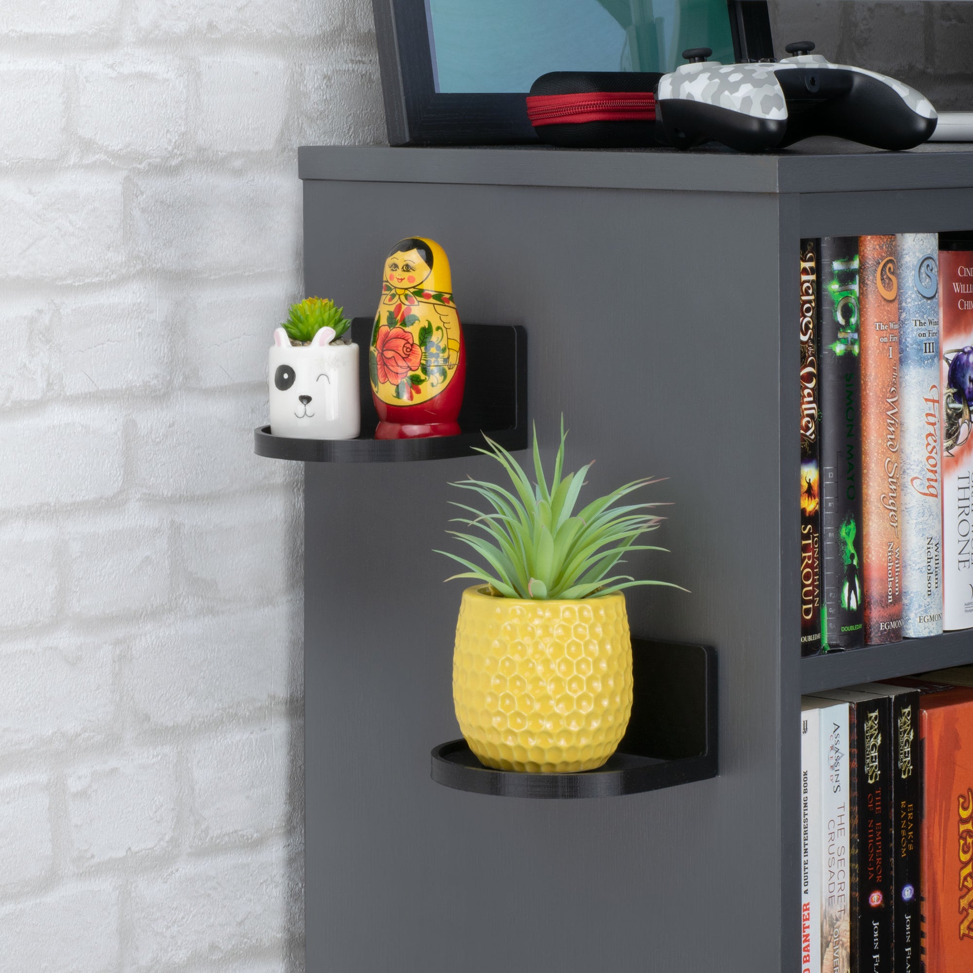 4.6&quot; Round Baby Monitor Wall Mount Shelf, Adhesive &amp; Easy to Install, Also for Cameras, Speakers, Decor, Toys, Bedroom, Wifi Routers, Kitchen, Cable Box &amp; More