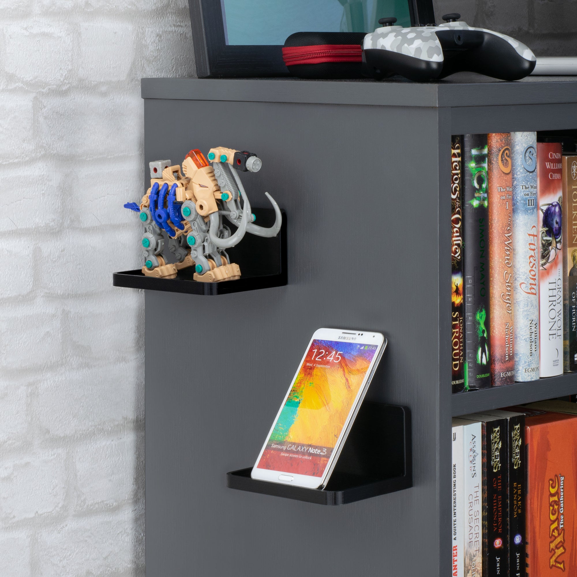 4.6&quot; Adhesive Baby Monitor Wall Mount Shelf, Also for Cameras, Speakers, Decor, Toys, Bedroom, Wifi Routers, Kitchen, Cable Box &amp; More, Easy to Install