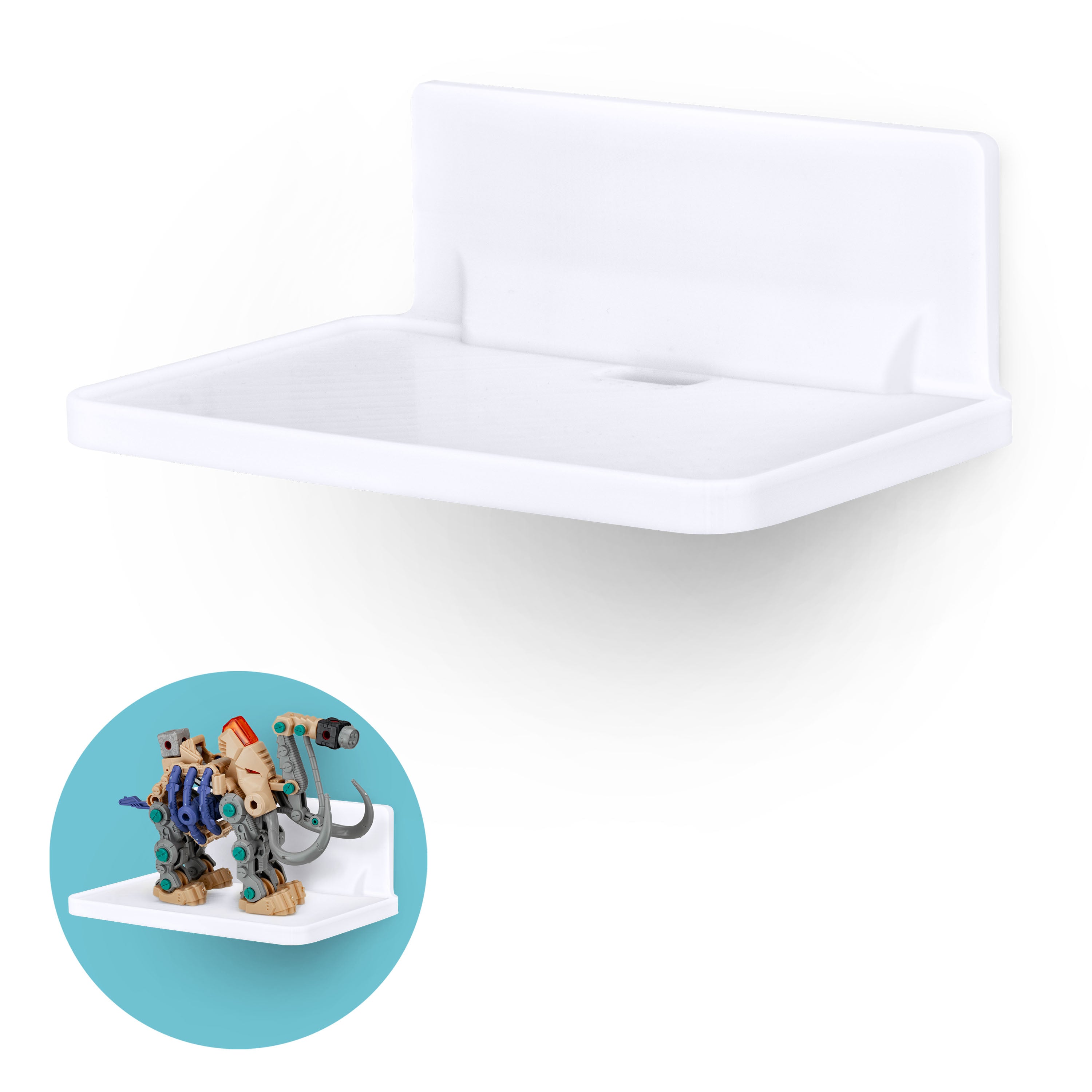 6.7 Wide Floating Adhesive Shelf (200) w/ Cable Access for Cameras, Baby  Monitors, Plants & More (172mm x 105mm / 6.7” x 4.1”)