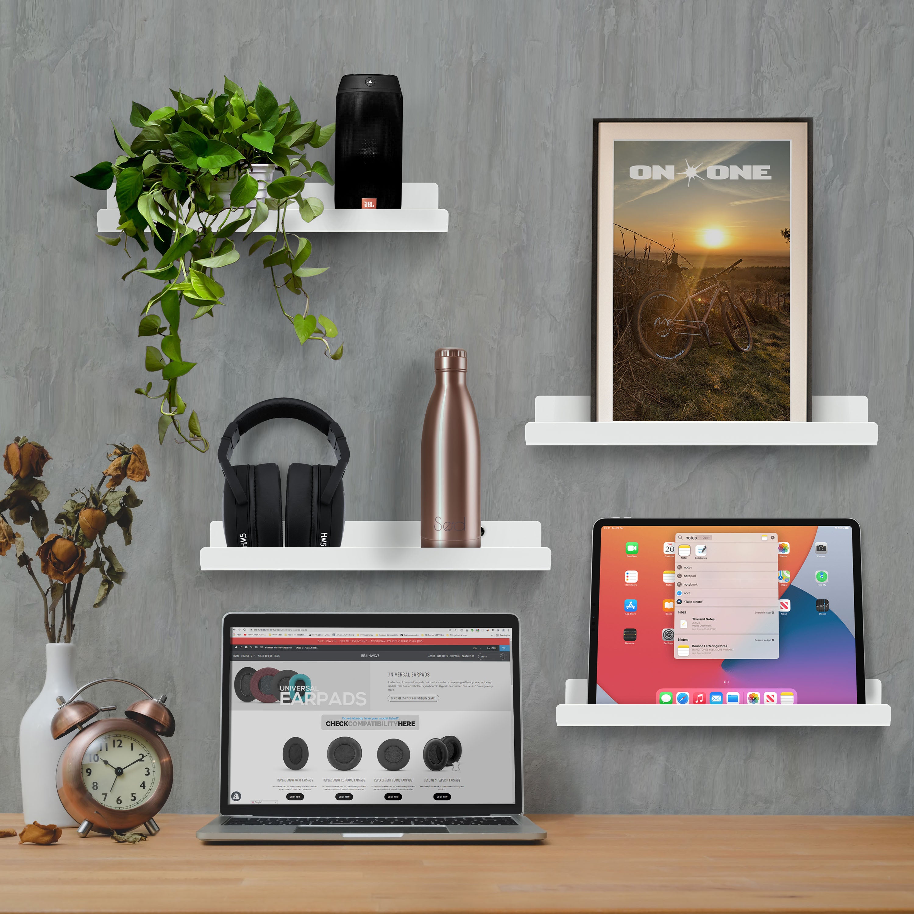 3-Pack Mixed Size Corner Shelf for Speakers, Books, Decor, Plants, Cameras,  Photos, Kitchen, Bathroom, Routers & More Universal Small Holder Acrylic -  Brainwavz Audio