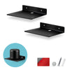 2-Pack 6&quot; Floating Metal Wall Shelf for Speakers, Books, Decor, Plants, Cameras, Photos, Kitchen, Toilet, Routers &amp; More Universal Small Holder Shelves