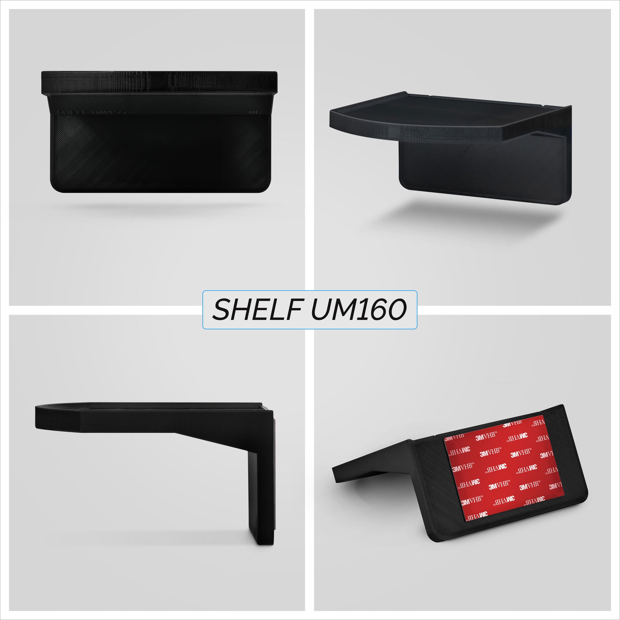 4.5&quot; Adhesive Baby Monitor Wall Mount Shelf, Also for Cameras, Speakers, Decor, Toys, Bedroom, Wifi Routers, Kitchen, Cable Box &amp; More, Easy to Install