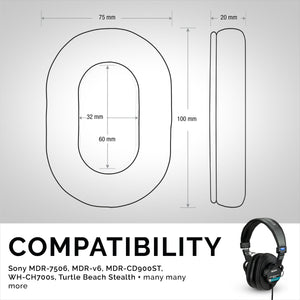 SONY MDR-7506 SHEEPSKIN Almohadillas premium de repuesto de cuero - También  Sui - Brainwavz Audio