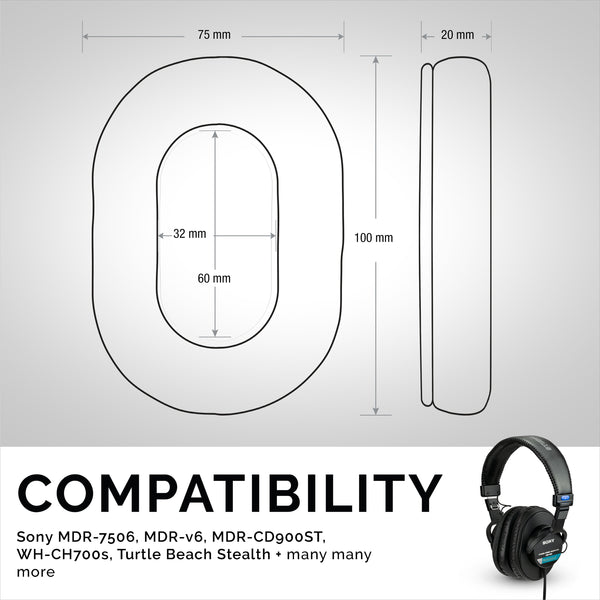 SONY MDR 7506 SHEEPSKIN Leather Replacement Premium Earpads Also Sui sony-mdr-7506-sheepskin-leather-replacement-premium-earpads-also-sui