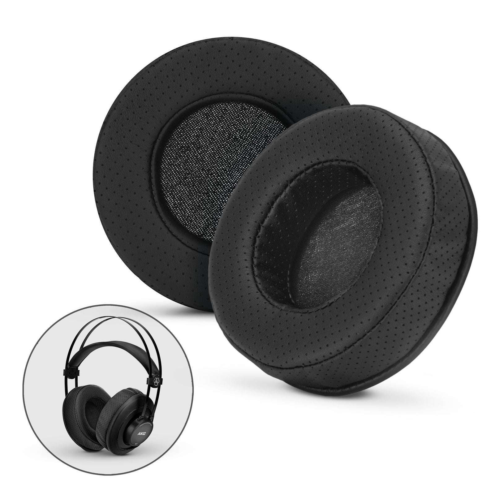 Headphone Memory Foam Earpads - Round - Perforated