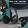 Fones de ouvido aprimorados para jogos - Oval pequeno - Micro camurça com gel de resfriamento e espuma de memória para Steelseries, Hyperx, Sony MDR-7506, AKG, Turtlebeach, Sennheiser e mais (Micro camurça)