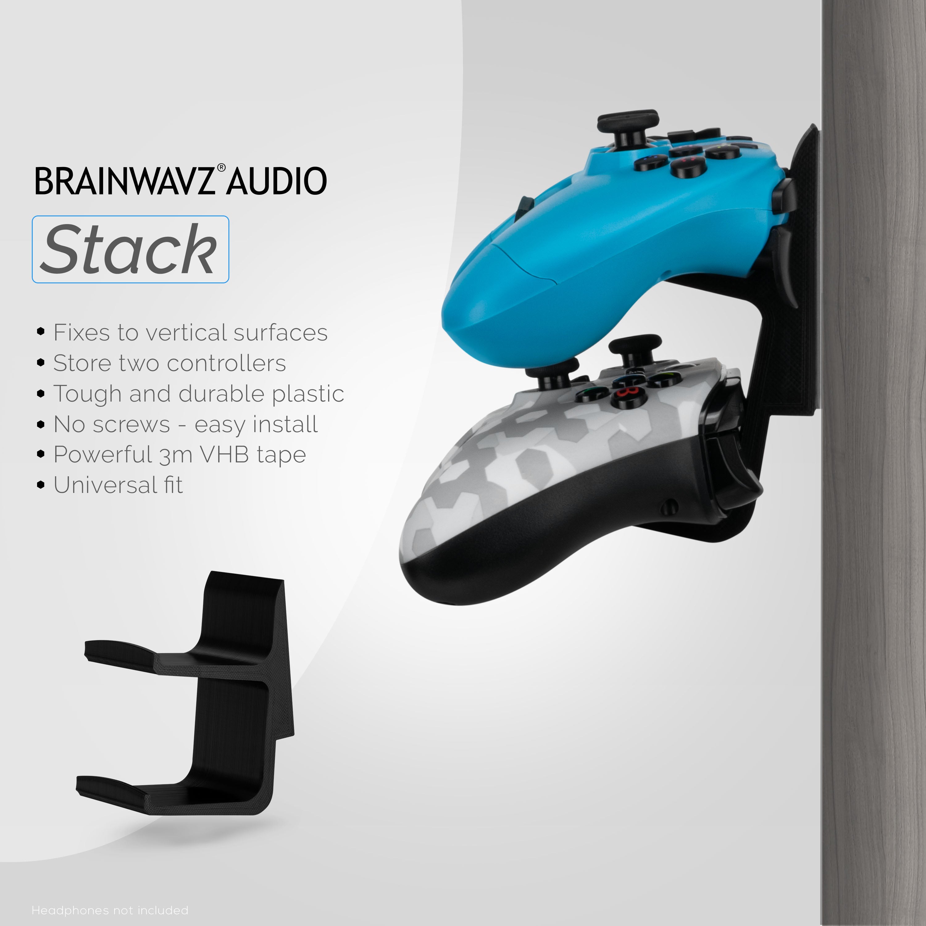 Dual Controller Rack Loc The Stack - Dual Universal Game Controller Wall Mount - Suitable for X ...