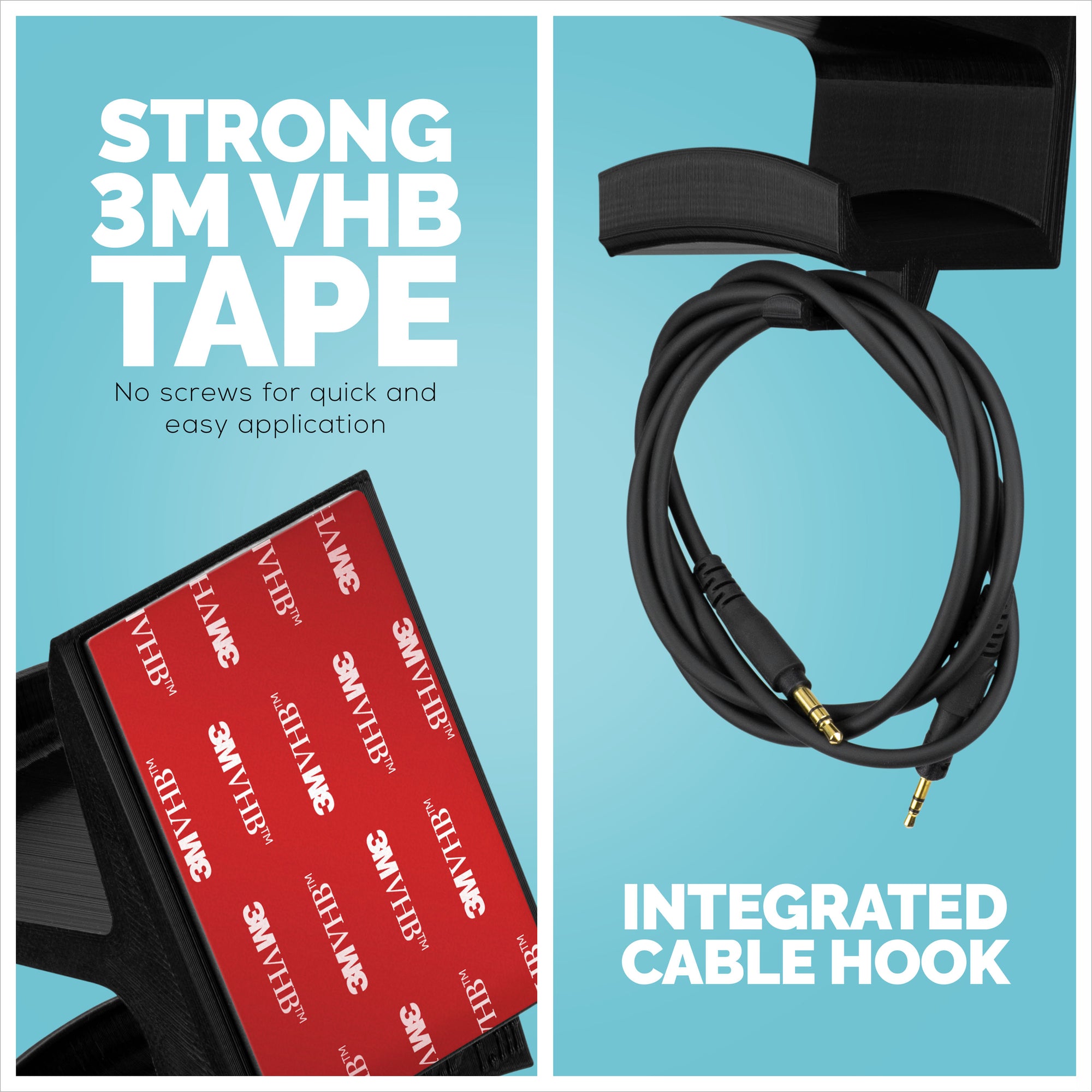 The Storio - Game Controller &amp; Headphone Wall Hanger - Universal Adhesive Mount, No Screws or Mess