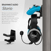 The Storio - Colgador de pared para control de juegos y auriculares - Soporte adhesivo universal, sin tornillos ni desorden