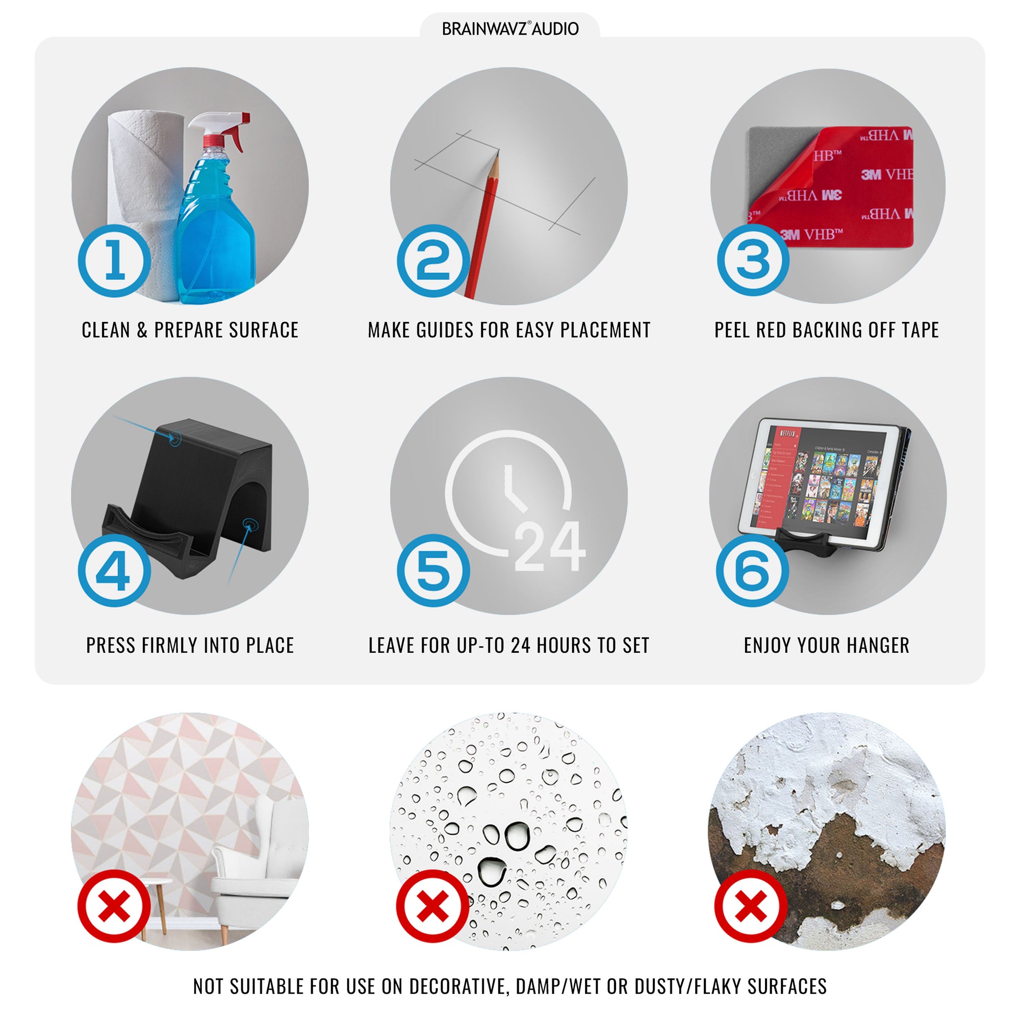 Tasan Desktop &amp; Wall Mounted Phone and Tablet Stand