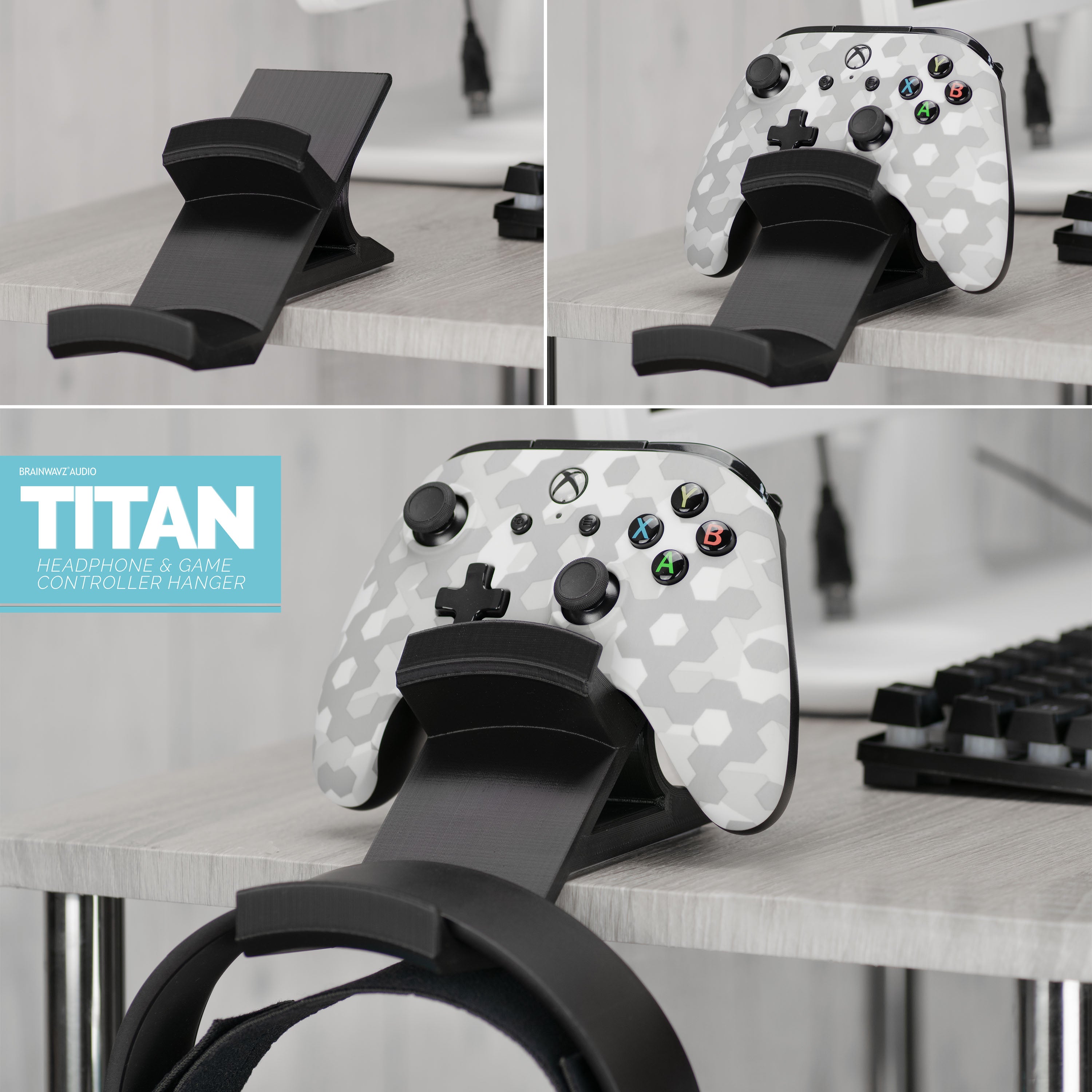 Titan - Support pour casque de bureau et manette de jeu - Xbox, PS5/PS4, -  Brainwavz Audio