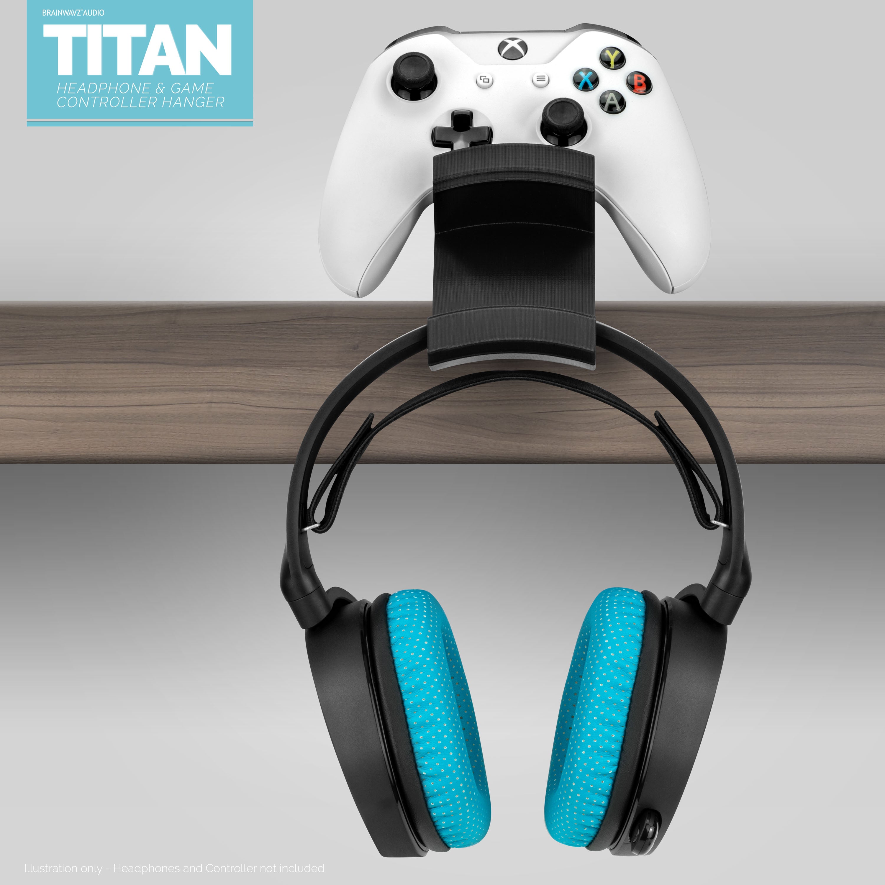 The Titan - Manette de jeu de bureau et support de suspension pour casque -  Conçu pour Xbox ONE, PS4, PS3, Dualshock, Switch, 