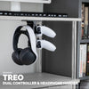 The Treo - وحدة تحكم مزدوجة تحت المكتب وشماعات سماعة رأس