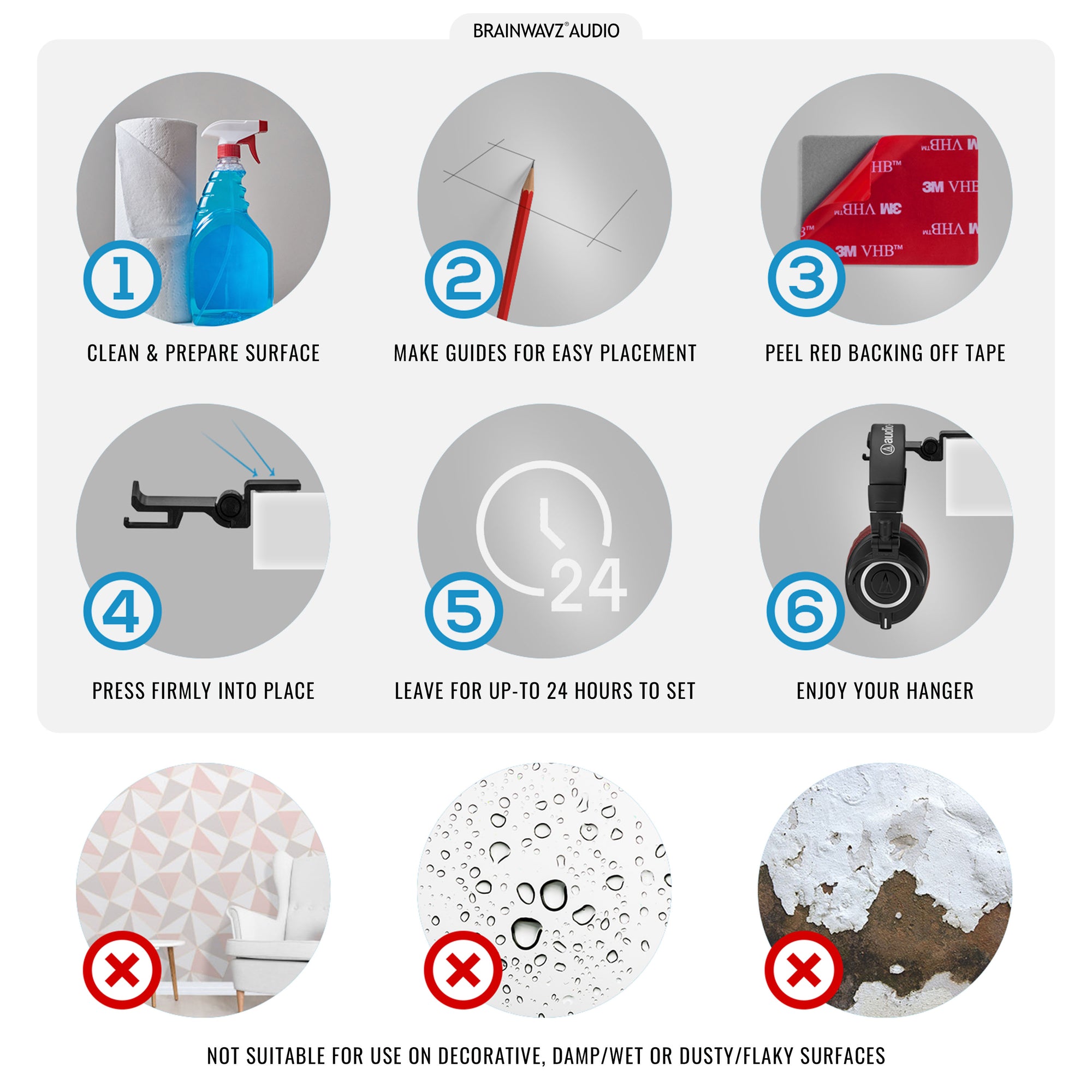 Tuck - Foldable Desktop Headphone Hanger Stand