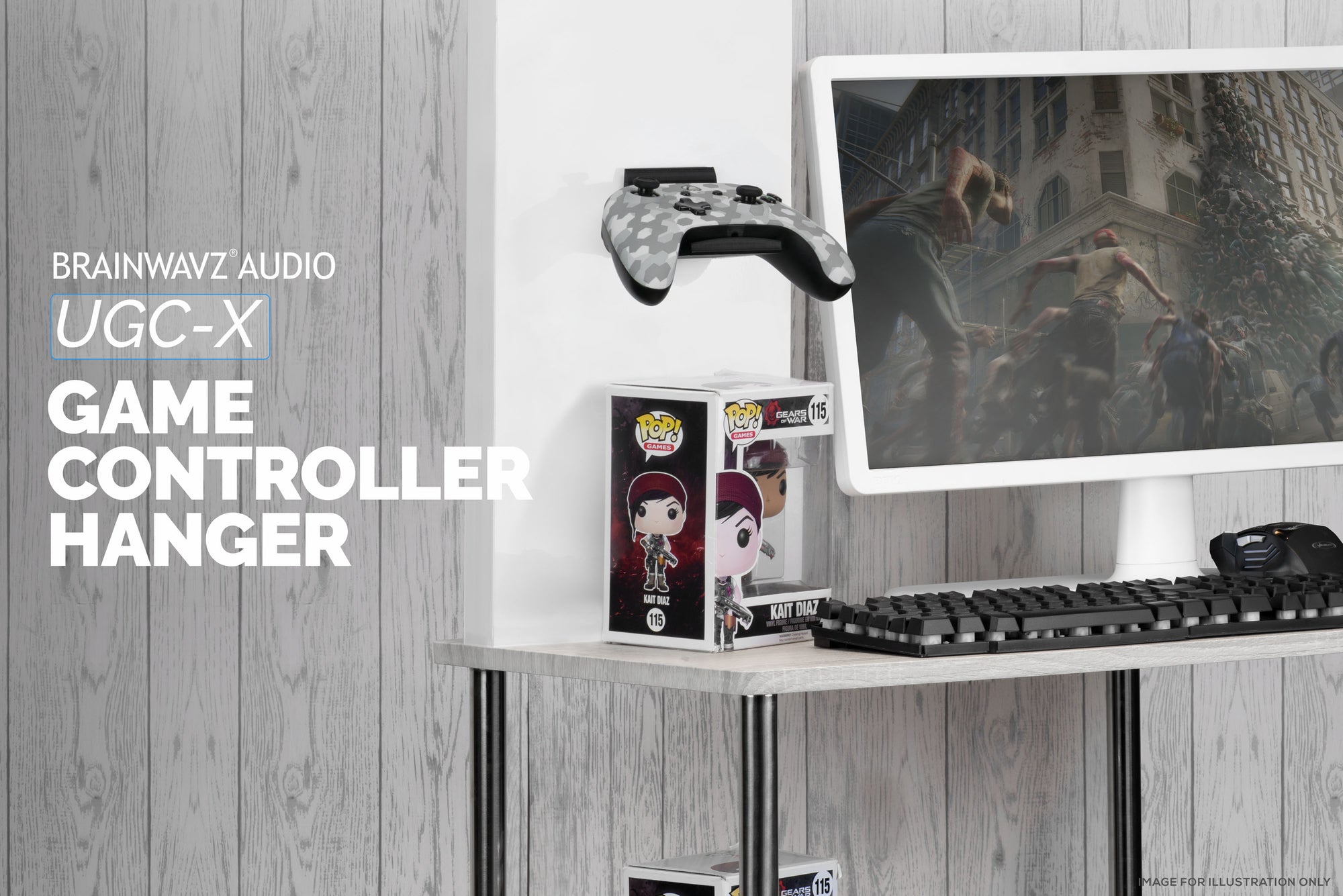 UGC-X (2 Pack) Universal Game Controller Wall Mount - For Xbox, PS5/PS4, PC &amp; More