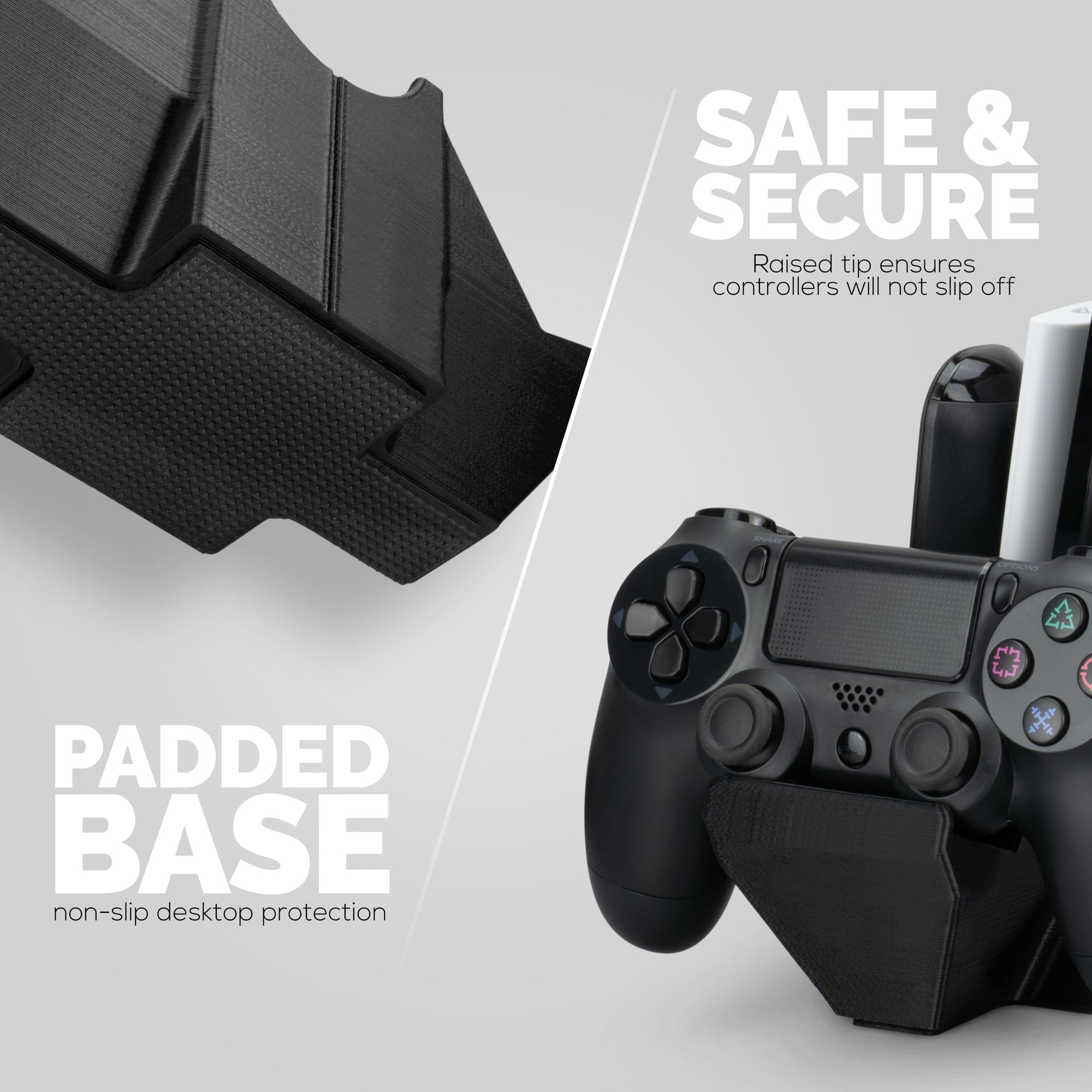 Dual Game Controller &amp; TV Remote Control &amp; Storage Desktop Holder, Reduce Clutter, Universal Gamepad Fit