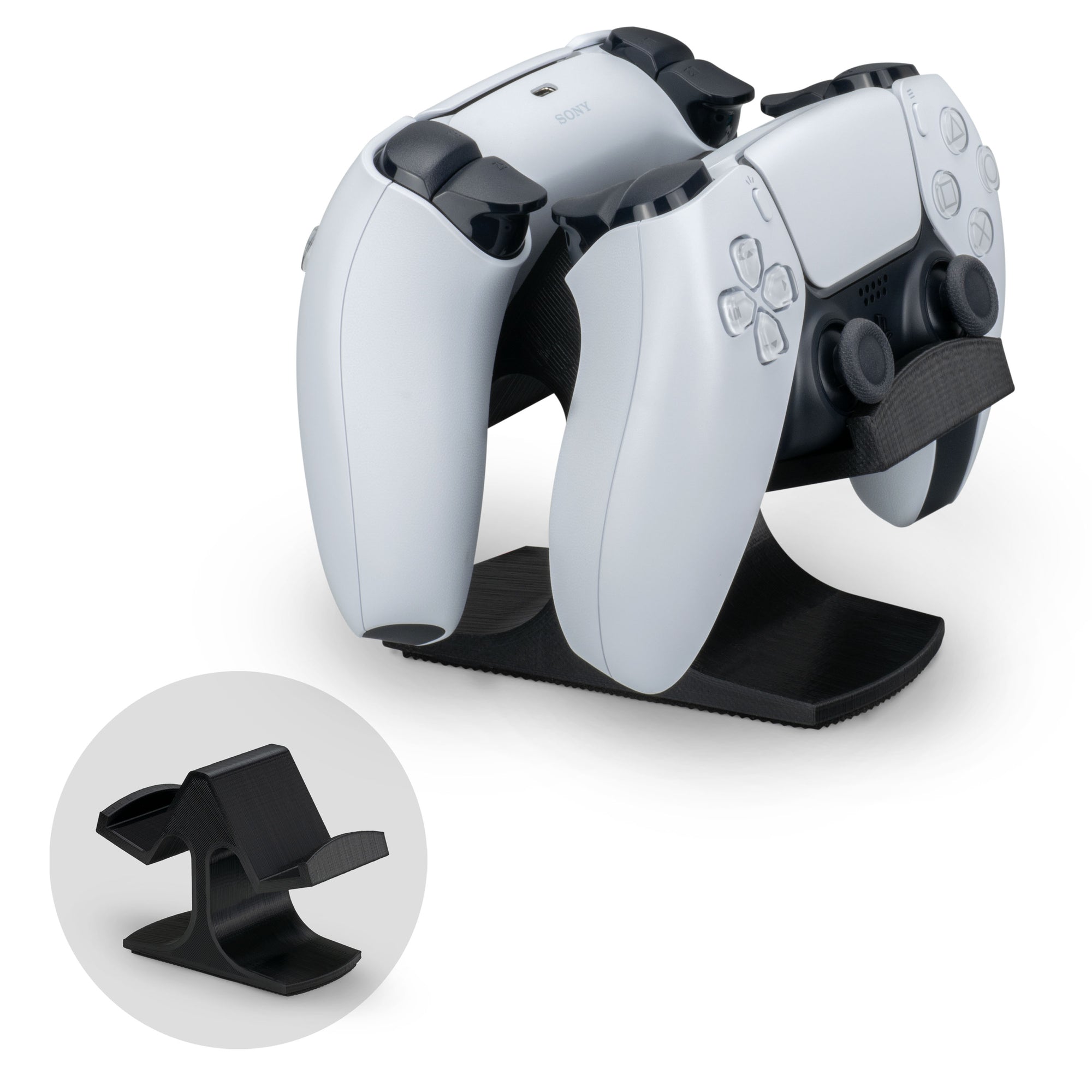 Dual Game Controller Desktop Holder Stand - Universal Design for Xbox ONE, PS5, PS4, PC, Steelseries, Steam &amp; More