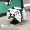 حامل سطح المكتب المزدوج للتحكم في الألعاب - تصميم عالمي لأجهزة Xbox One و PS5 و PS4 والكمبيوتر الشخصي وسلسلة Steelseries و Steam والمزيد