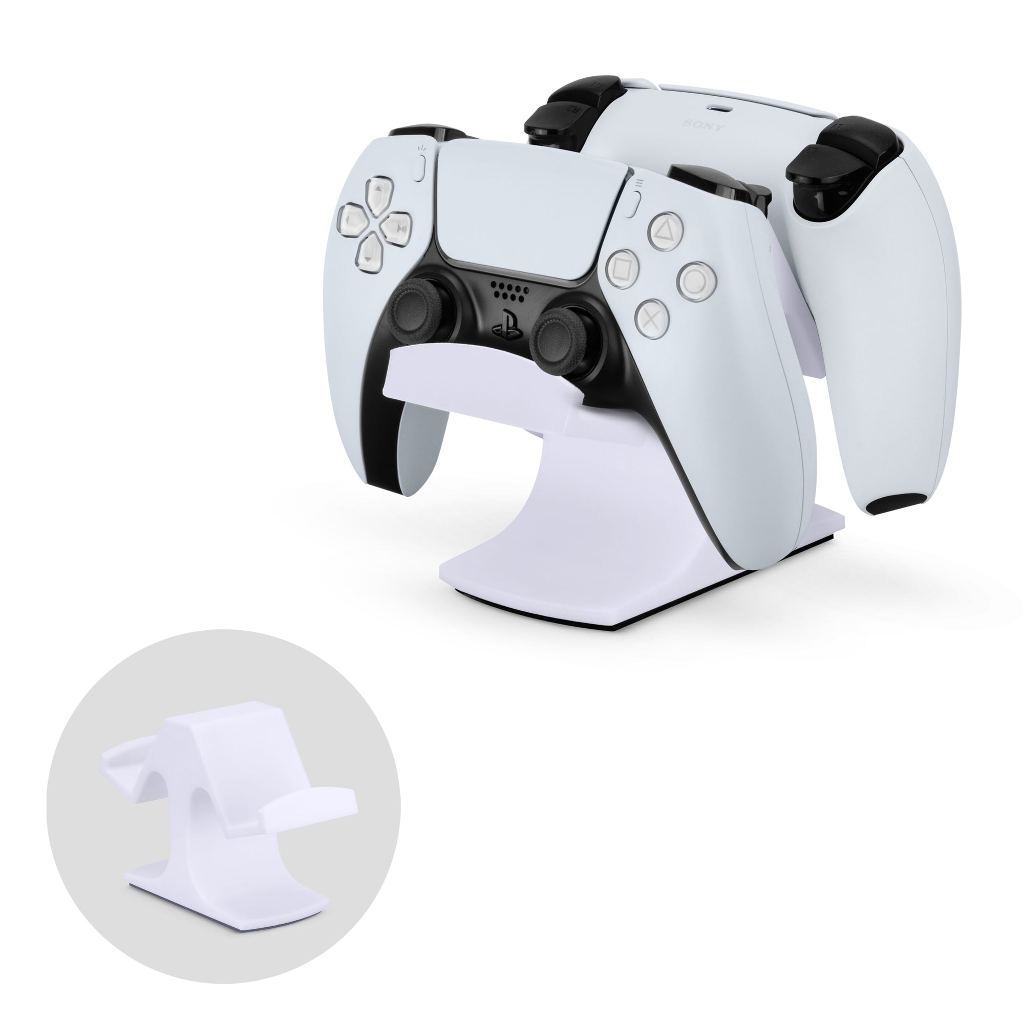 Dual Game Controller Desktop Holder Stand - Universal Design for Xbox ONE, PS5, PS4, PC, Steelseries, Steam & More