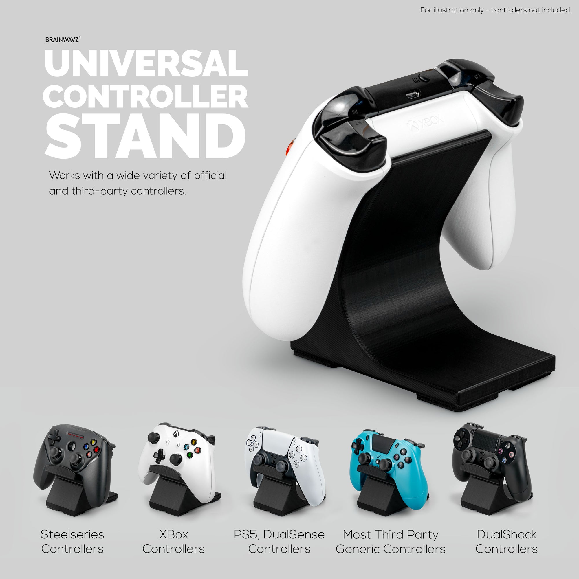 Game Controller Desktop Holder Stand (2 Pack) - Universal Design for X ...