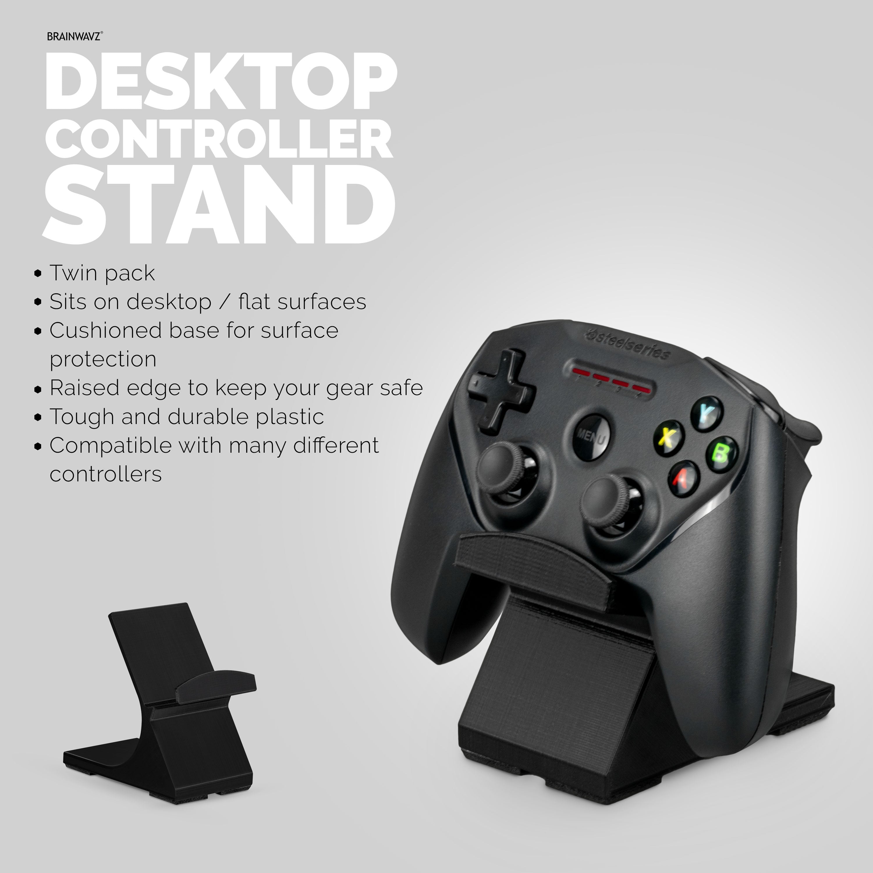 Ultimate Controller Stand Game Controller Desktop Holder Stand (2 Pack) - Universal Design for X ...