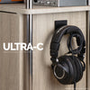 Ultra-C: suporte para gancho de fone de ouvido com gancho para cabo