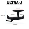 Ultra-J: Soporte para colgar auriculares debajo del escritorio con gancho para cables