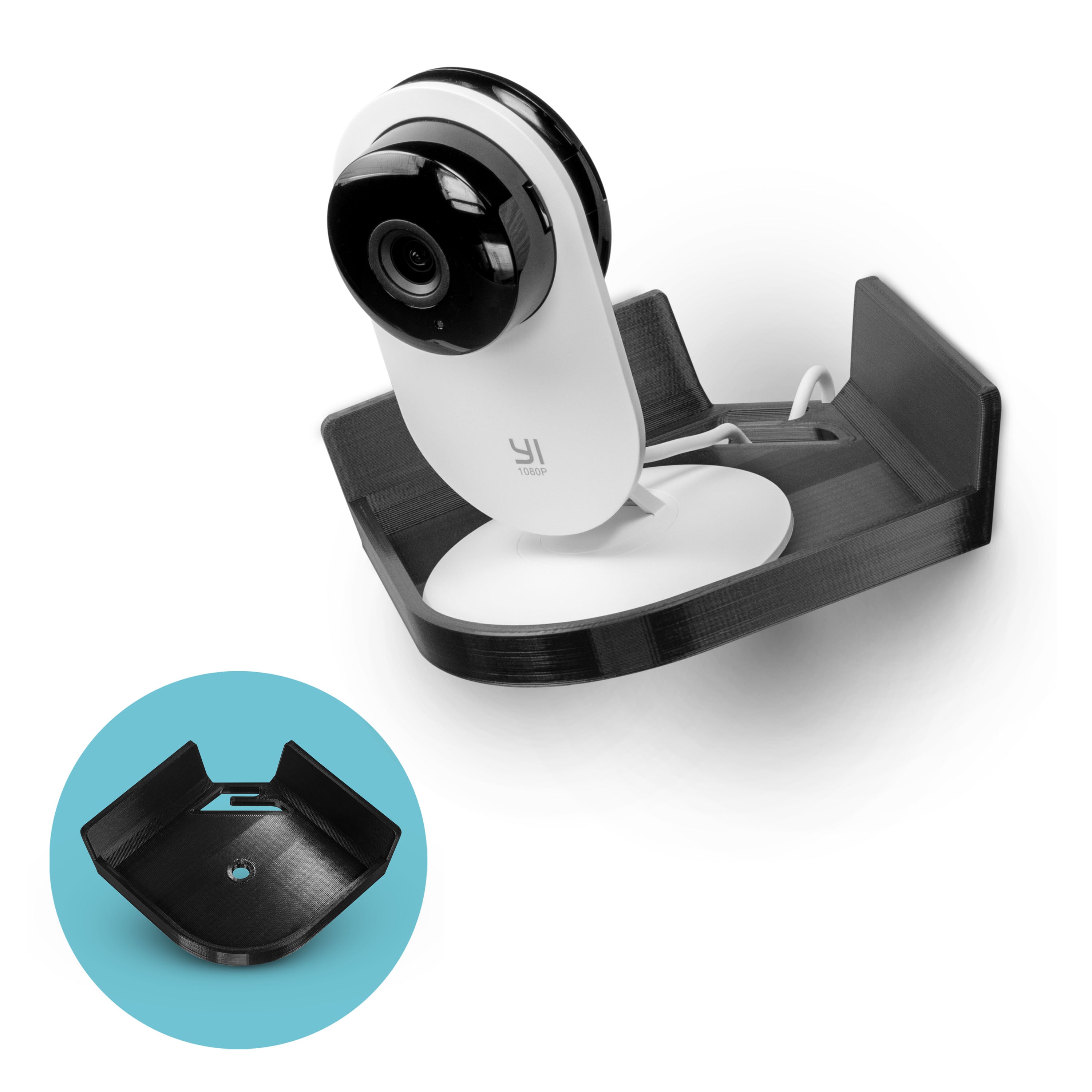 Adhesive Universal Tilted Corner Shelf for Security Cameras, Baby Moni ...