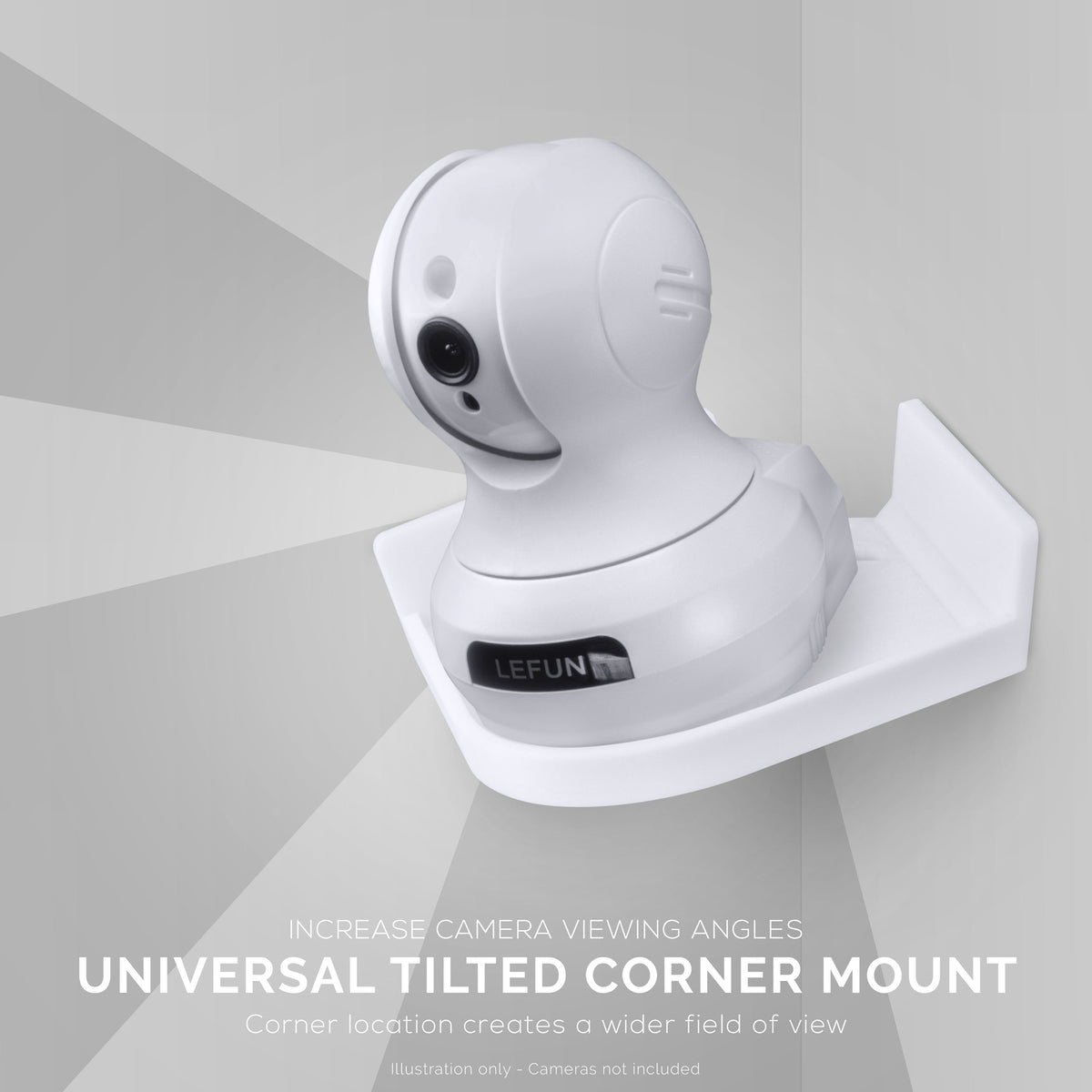 Corner Camera Box Adhesive Universal Tilted Corner Shelf for Security Cameras, Baby Moni ...