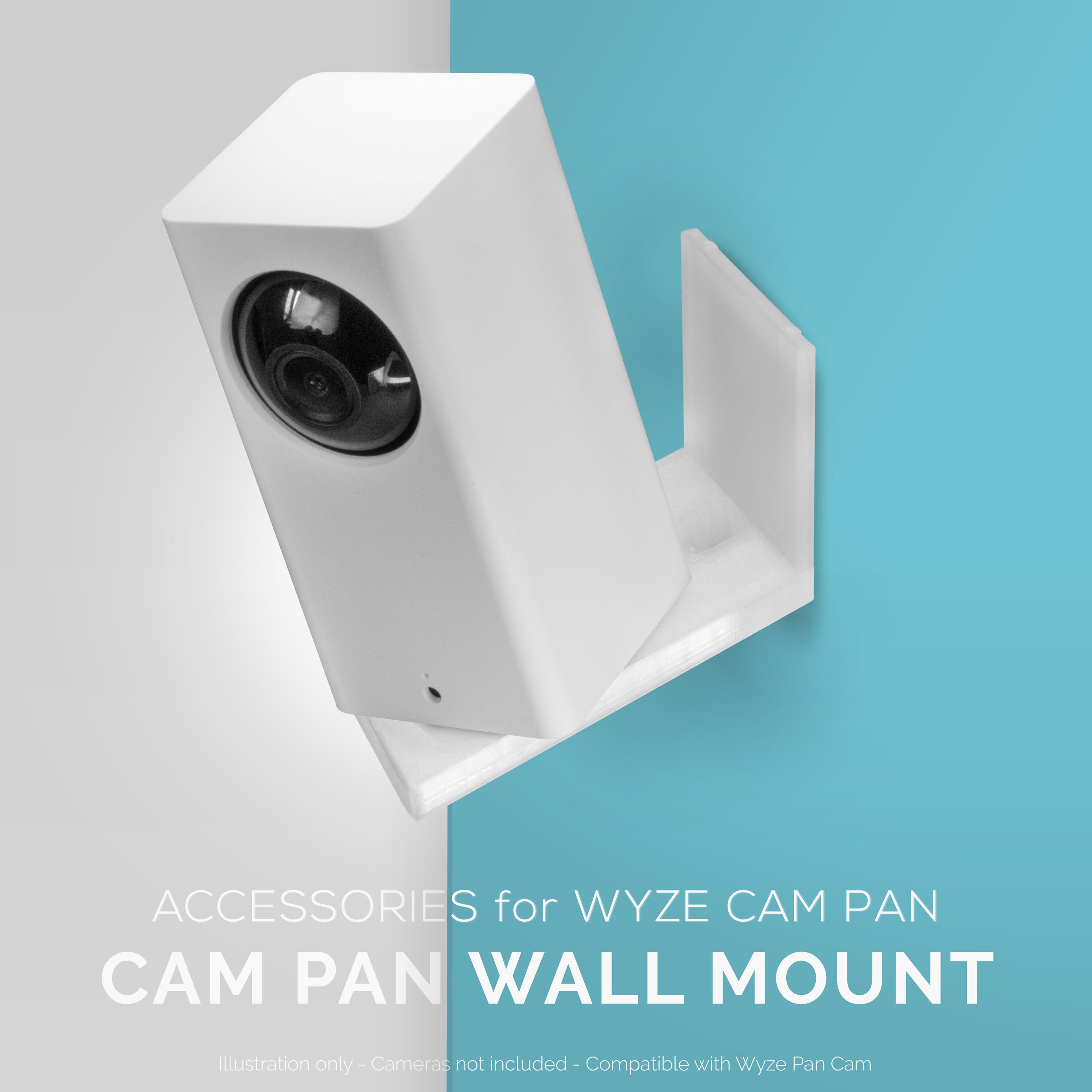 Universal Tilted Camera Wall Mount for Eufy, Wyze, Wansview, Blink, TP  Link, Ring & Many More - Adhesive & Screw-In Mounting - Brainwavz Audio