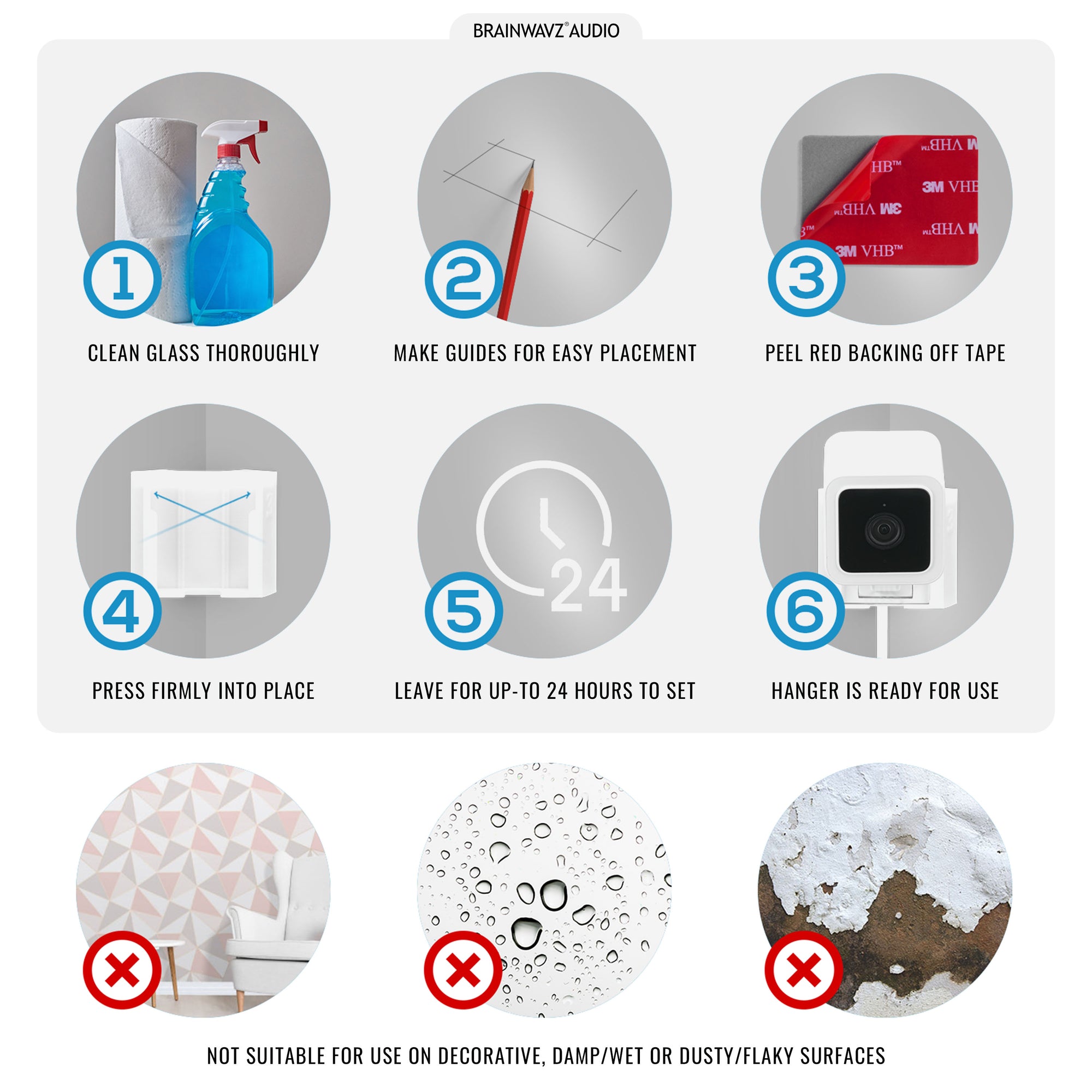Wyze Cam V3 &amp; V4 Corner Mount Holder - Adhesive Bracket - Easy to Install