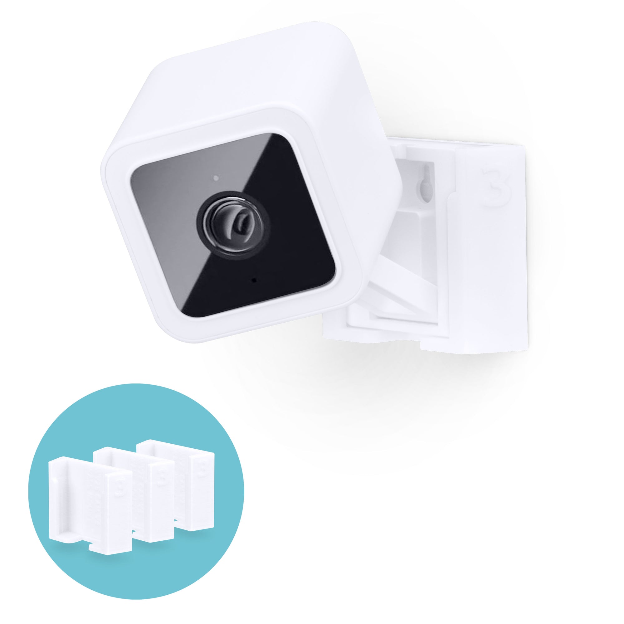 Wyze Cam V3 (3 Pack) Adhesive Wall Mount - Easy To Install, No Screws & Mess