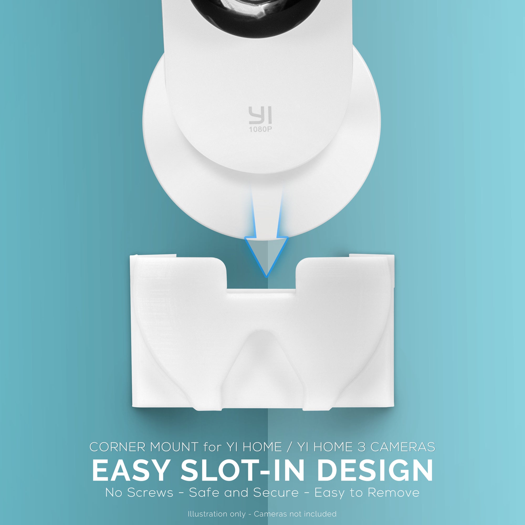 YI Home Adhesive Corner Mount - Easy to Install, No Screw or Mess