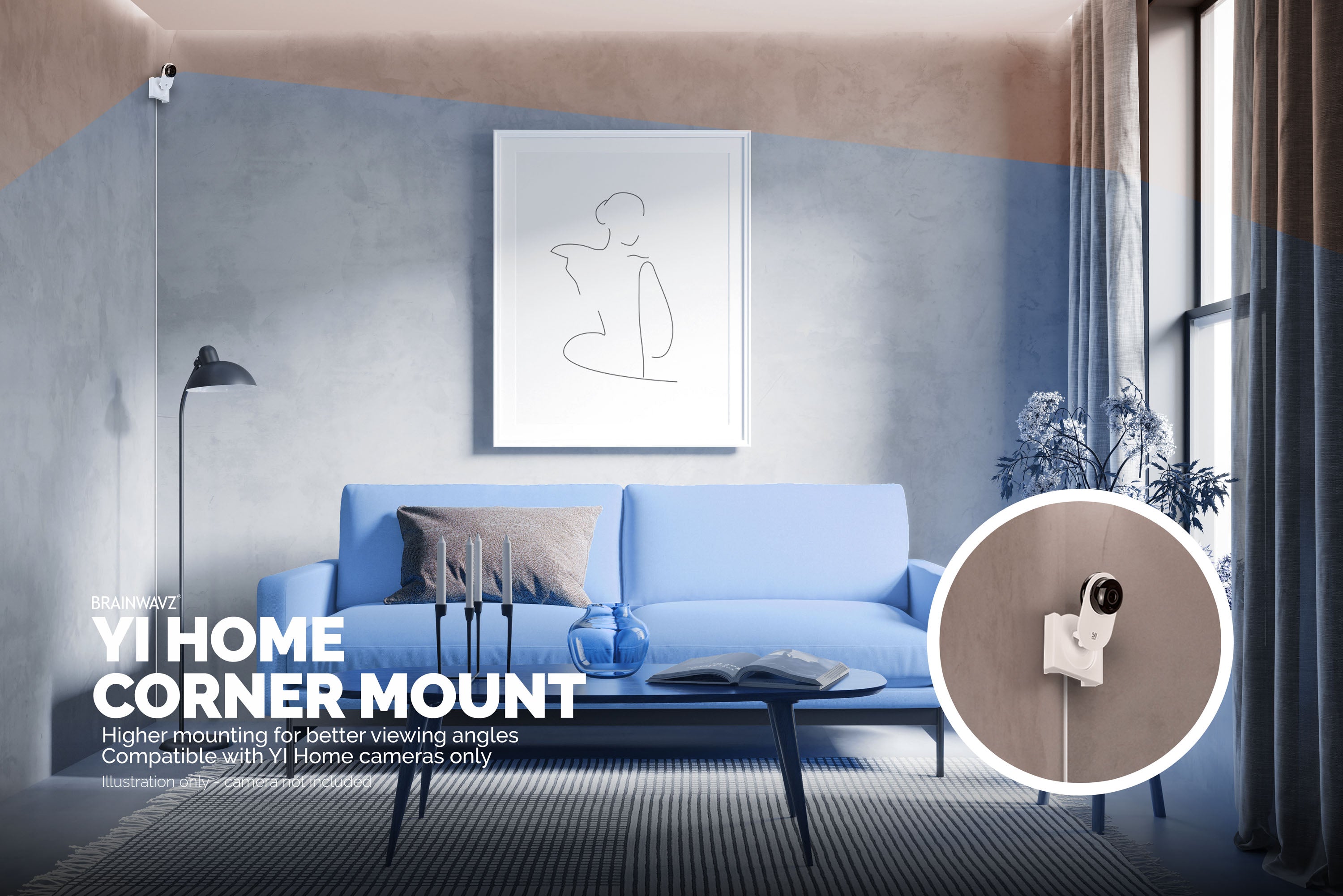 Corner Wall Mount For YI Home (3 Pack) Security Camera - Adhesive Hold - Vimarsana News